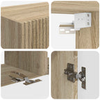 Set mobile TV 4 pcs Rovere Sonoma Legno multistrato