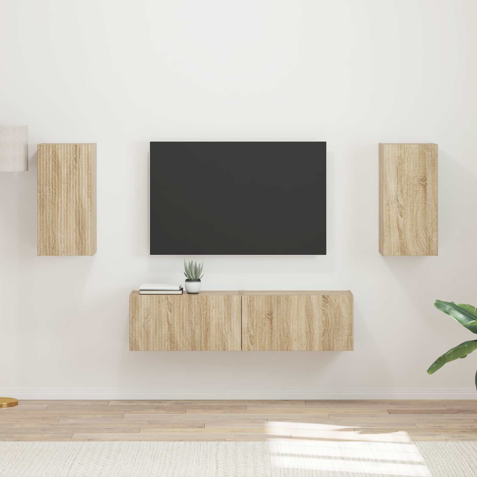 Set mobile TV 4 pcs Rovere Sonoma Legno multistrato