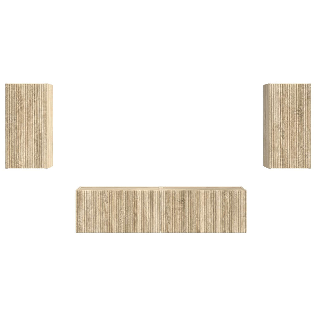 Set mobile TV 4 pcs Rovere Sonoma Legno multistrato
