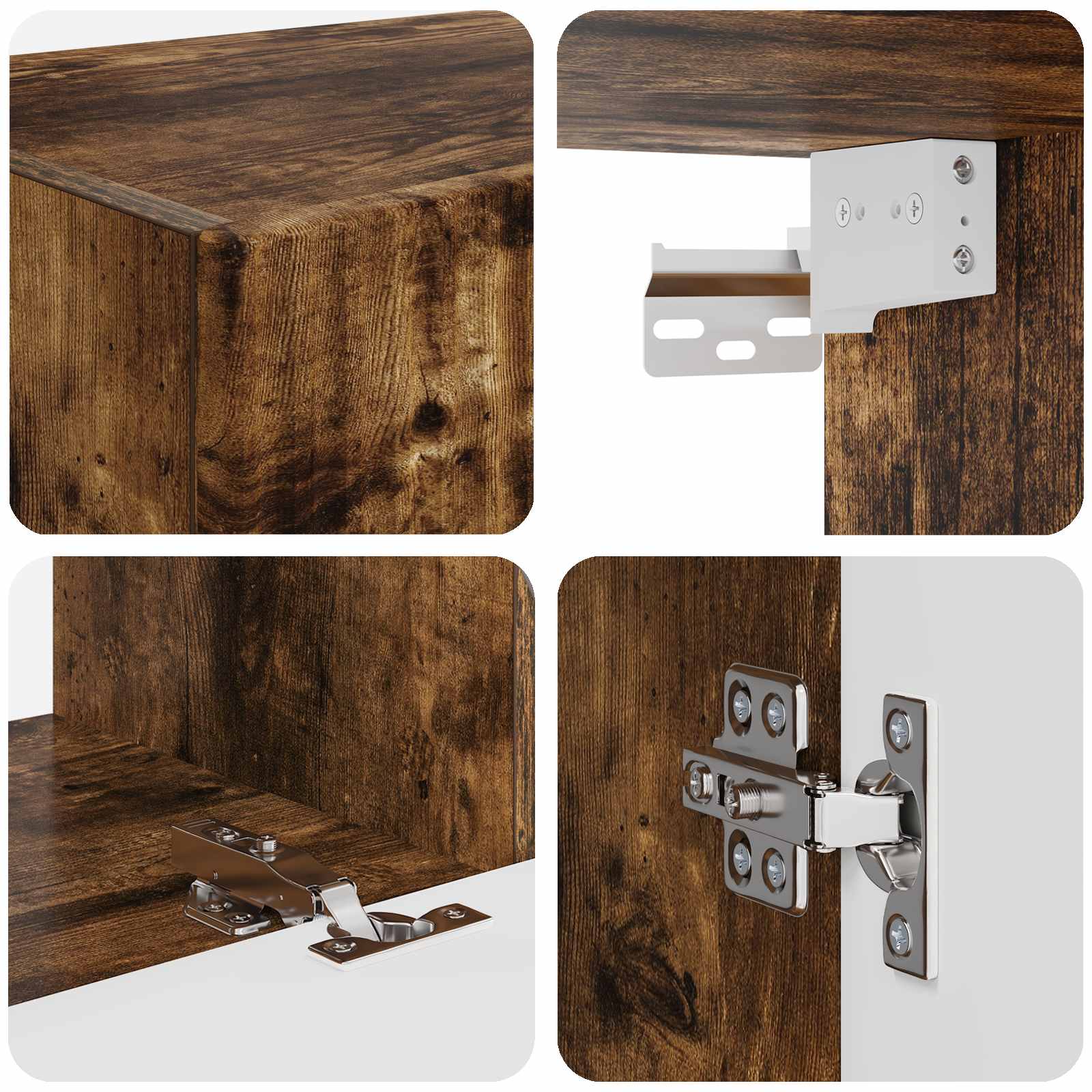Set mobile TV 4 pcs Rovere fumé Legno multistrato
