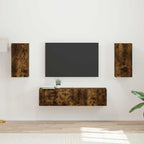 Set mobile TV 4 pcs Rovere fumé Legno multistrato
