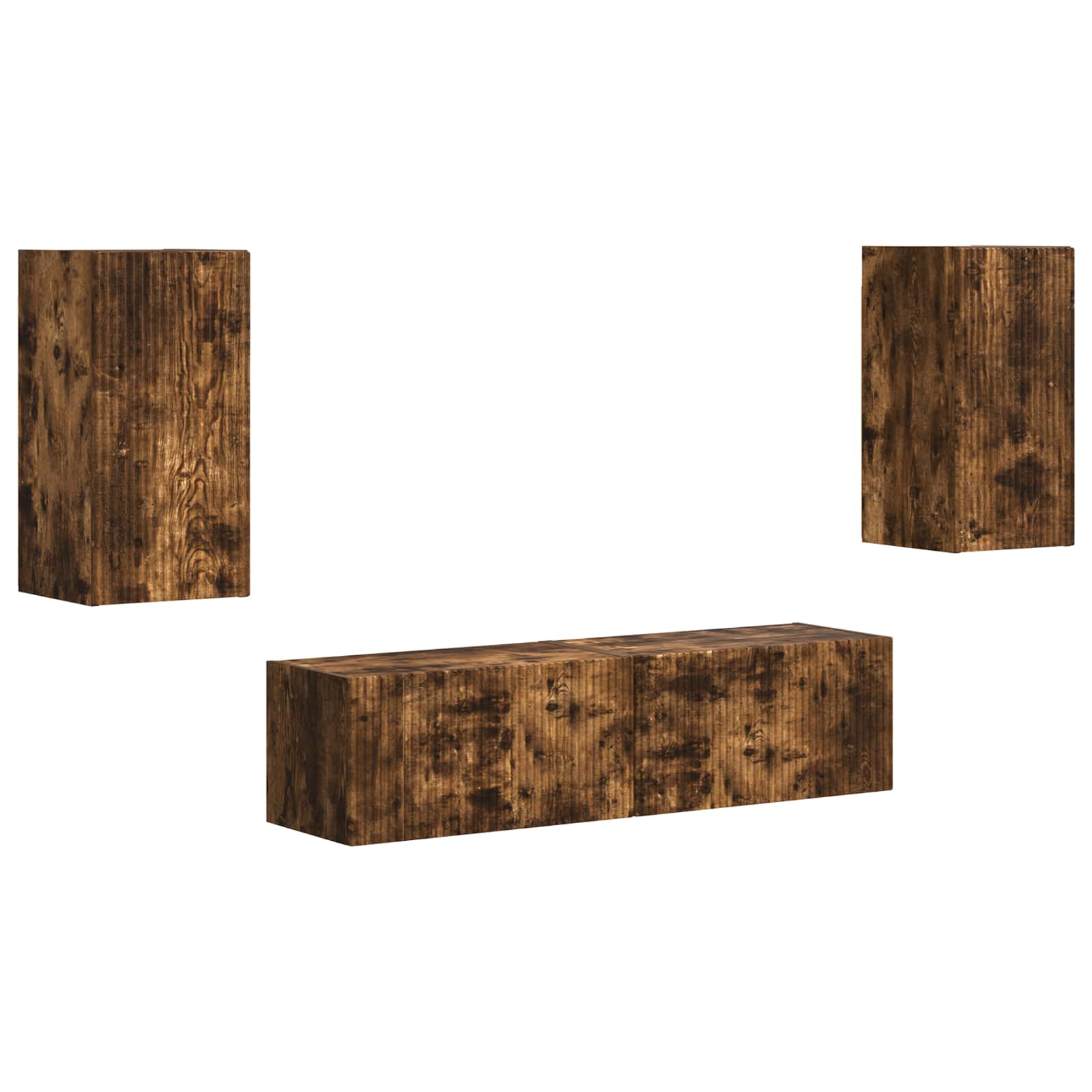 Set mobile TV 4 pcs Rovere fumé Legno multistrato