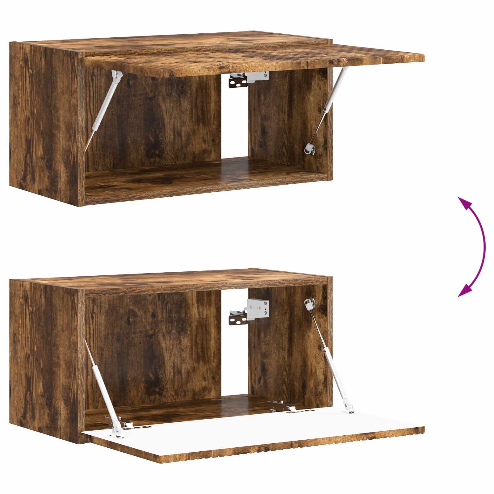 Set mobile TV 4 pcs Rovere fumé Legno multistrato