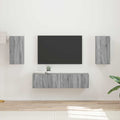 Set mobile TV 4 pcs Grigio Sonoma Legno multistrato