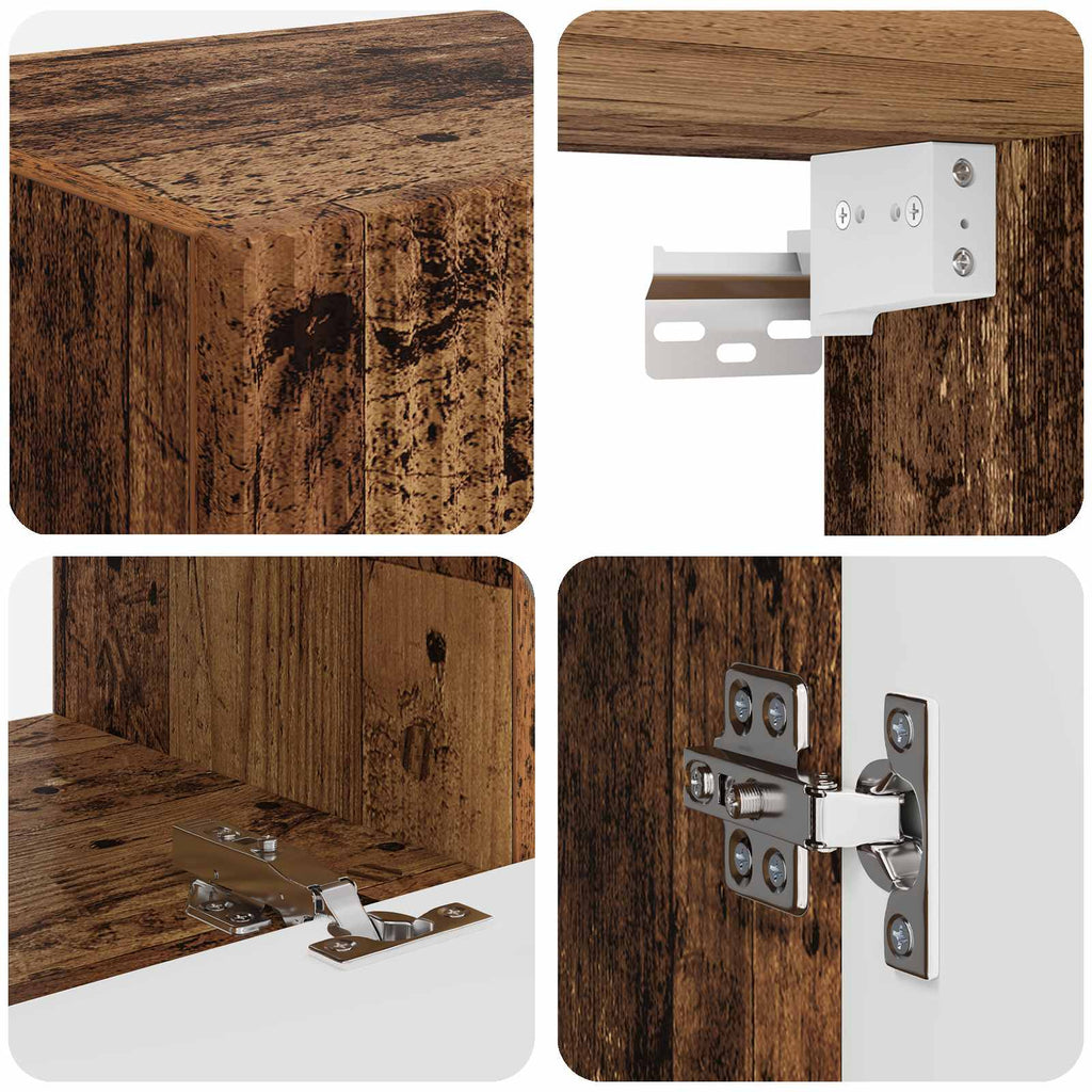 Set mobile TV 4 pcs Legno vecchio Legno multistrato