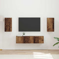 Set mobile TV 4 pcs Legno vecchio Legno multistrato