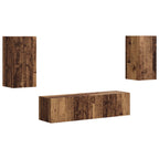 Set mobile TV 4 pcs Legno vecchio Legno multistrato