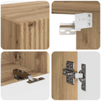Set mobile TV 4 pcs Rovere artigianale Legno multistrato