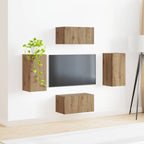 Set mobile TV 4 pcs Rovere artigianale Legno multistrato