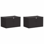 Scatola di Stoccaggio 2 pcs Antracite 55 x 35 x 32 cm