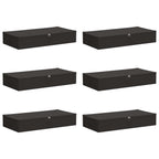 Scatola di Stoccaggio 6 pcs Antracite 90 x 48 x 15 cm