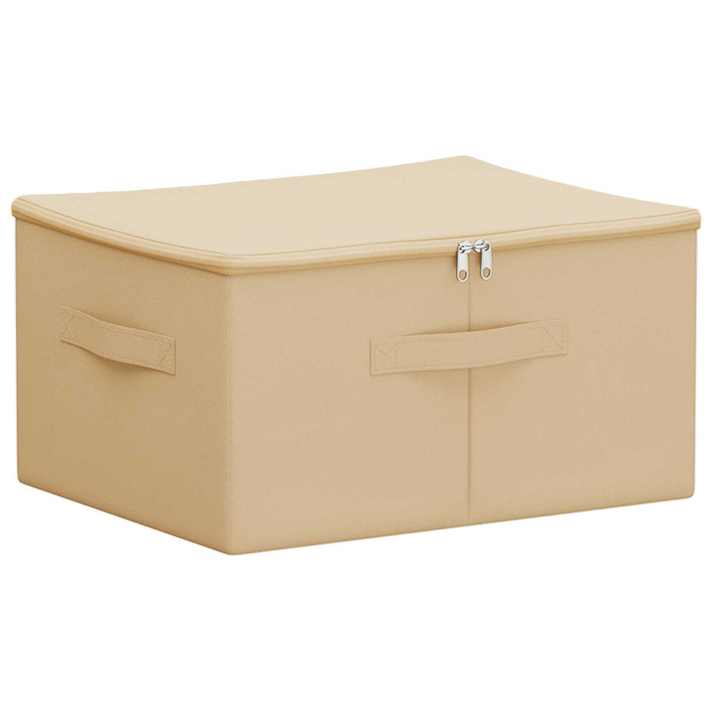 Scatola di Stoccaggio Crema 43 x 34 x 23 cm Tessuto non tessuto