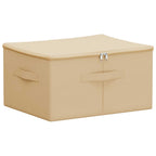 Scatola di Stoccaggio Crema 43 x 34 x 23 cm Tessuto non tessuto