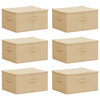 Scatola di Stoccaggio 6 pcs Crema 43 x 34 x 23 cm