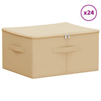Scatola di Stoccaggio 24 pcs Crema 50 x 30 x 25 cm