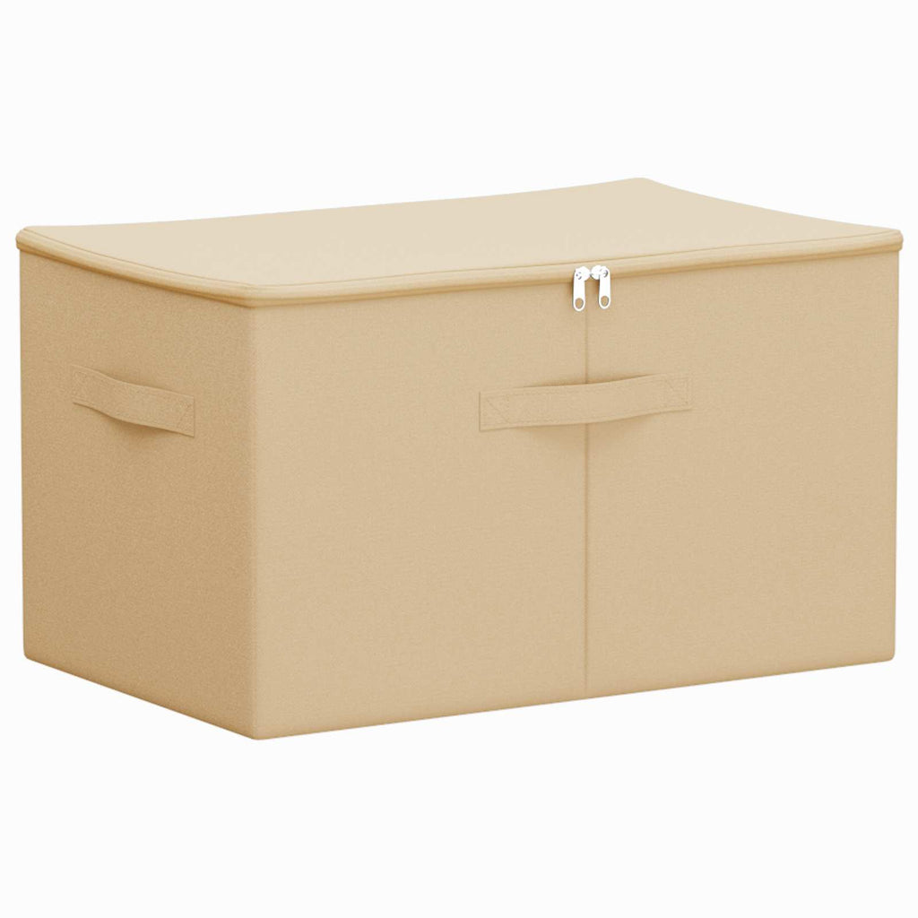 Scatola di Stoccaggio Crema 55 x 35 x 32 cm Tessuto non tessuto