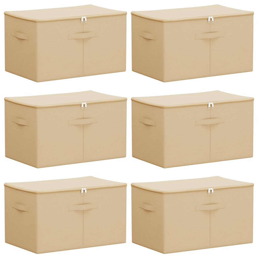 Scatola di Stoccaggio 6 pcs Crema 55 x 35 x 32 cm