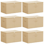 Scatola di Stoccaggio 6 pcs Crema 55 x 35 x 32 cm