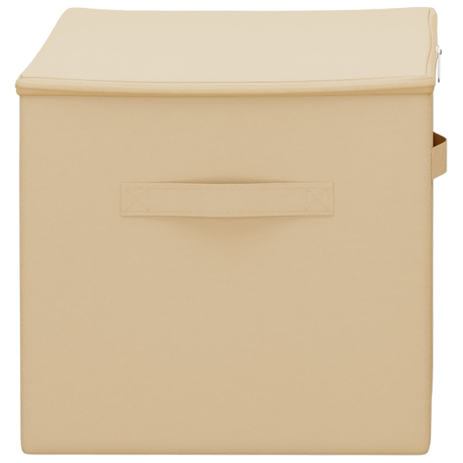 Scatola di Stoccaggio Crema 60 x 43 x 35 cm Tessuto non tessuto