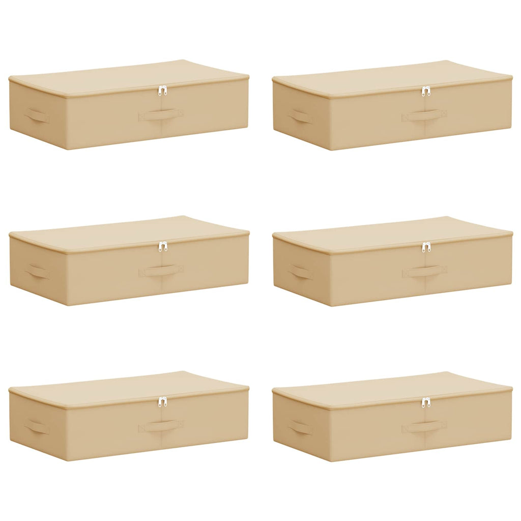 Scatola di Stoccaggio 6 pcs Crema 70 x 40 x 18 cm