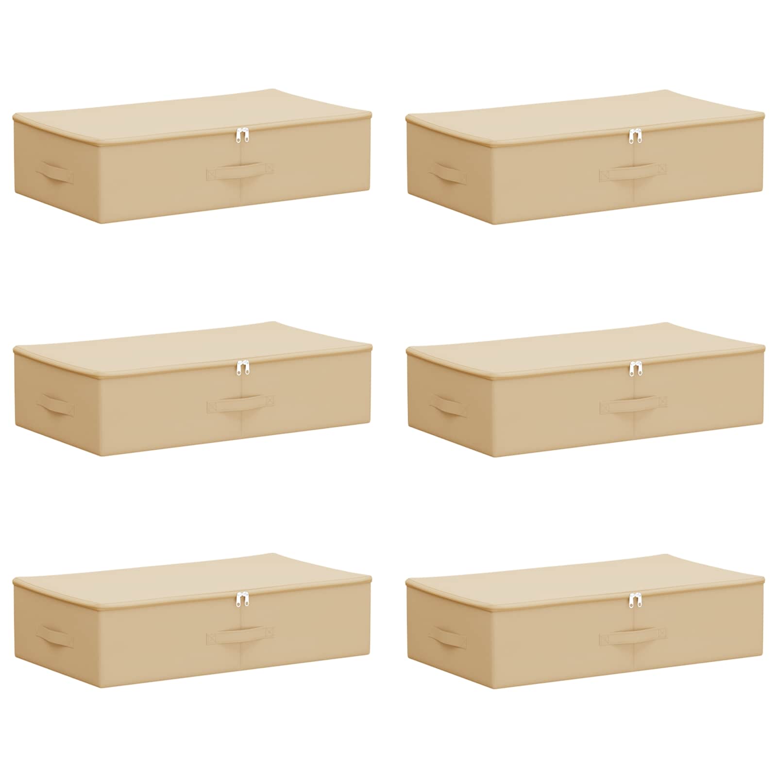 Scatola di Stoccaggio 6 pcs Crema 70 x 40 x 18 cm