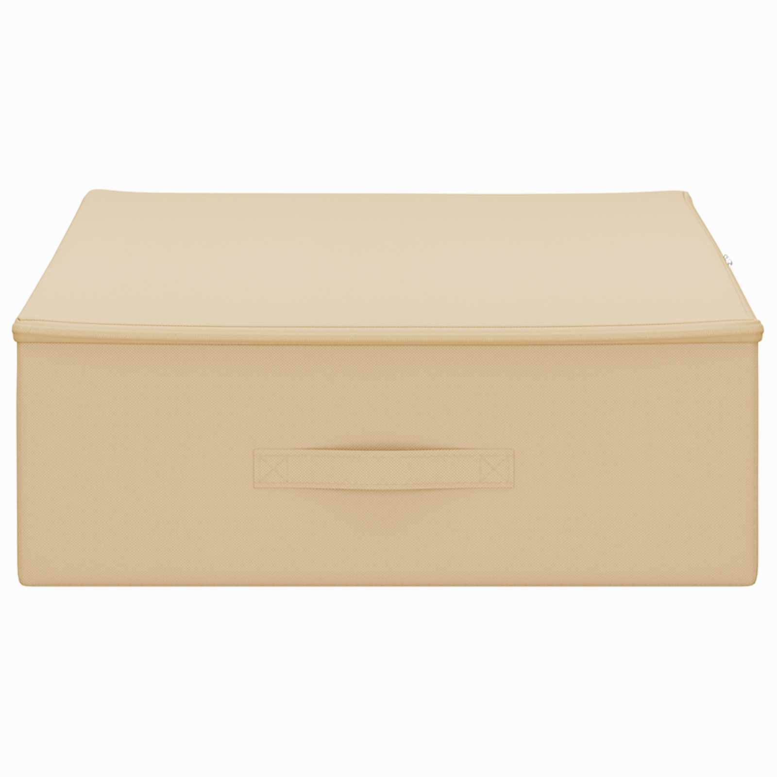 Scatola di Stoccaggio Crema 90 x 48 x 15 cm Tessuto non tessuto