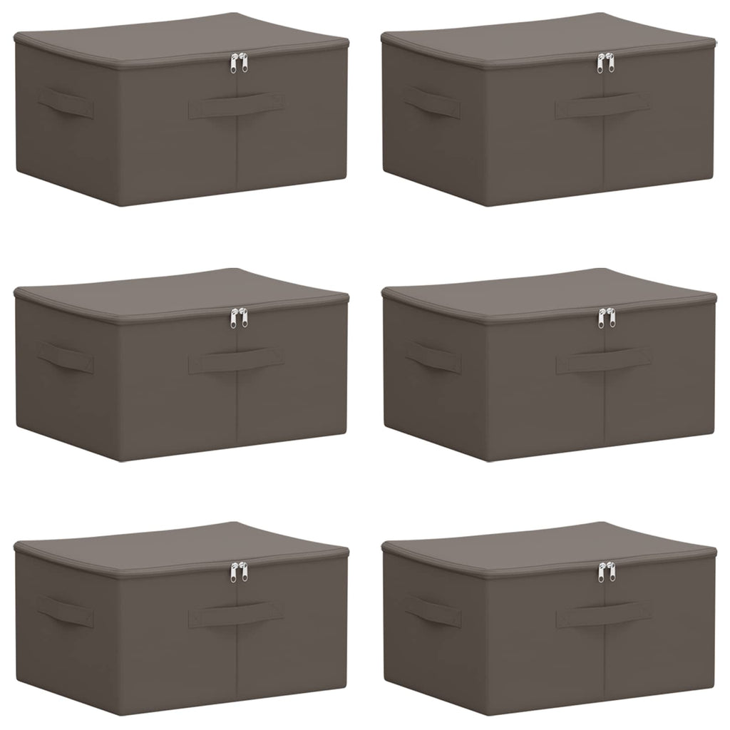 Scatola di Stoccaggio 6 pcs Grigio 50 x 30 x 25 cm