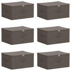 Scatola di Stoccaggio 6 pcs Grigio 50 x 30 x 25 cm