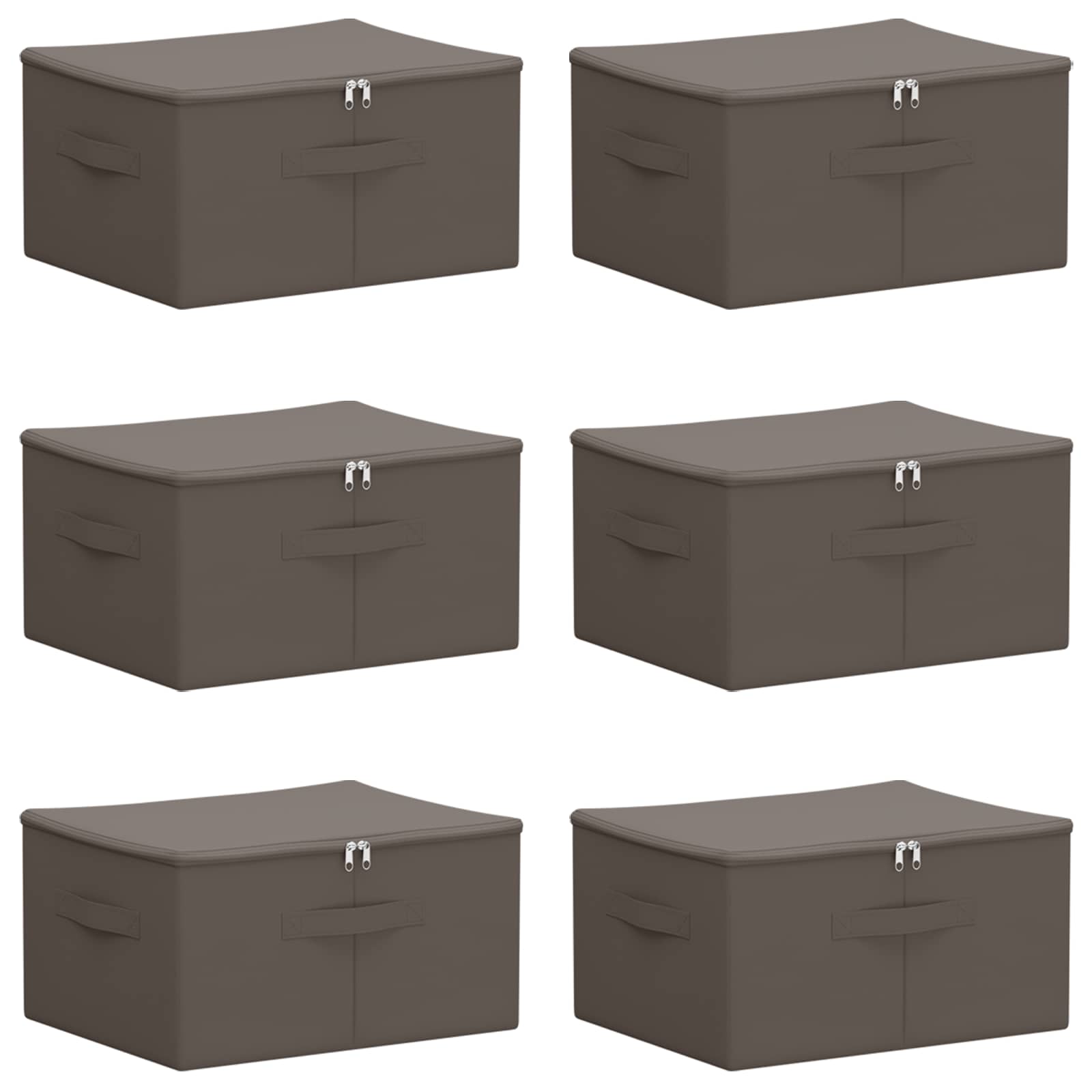 Scatola di Stoccaggio 6 pcs Grigio 50 x 30 x 25 cm