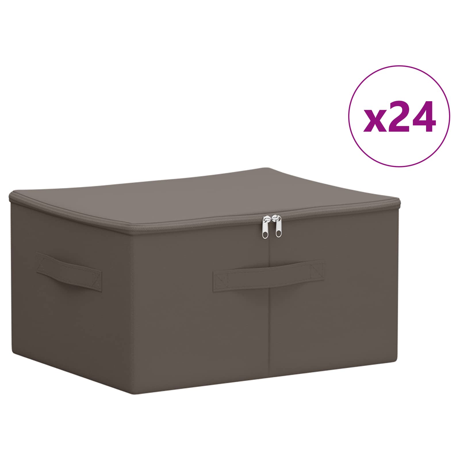 Scatola di Stoccaggio 24 pcs Grigio 50 x 30 x 25 cm