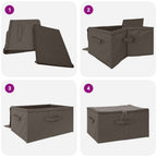 Scatola di Stoccaggio 2 pcs Grigio 55 x 35 x 32 cm