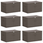 Scatola di Stoccaggio 6 pcs Antracite 55 x 35 x 32 cm