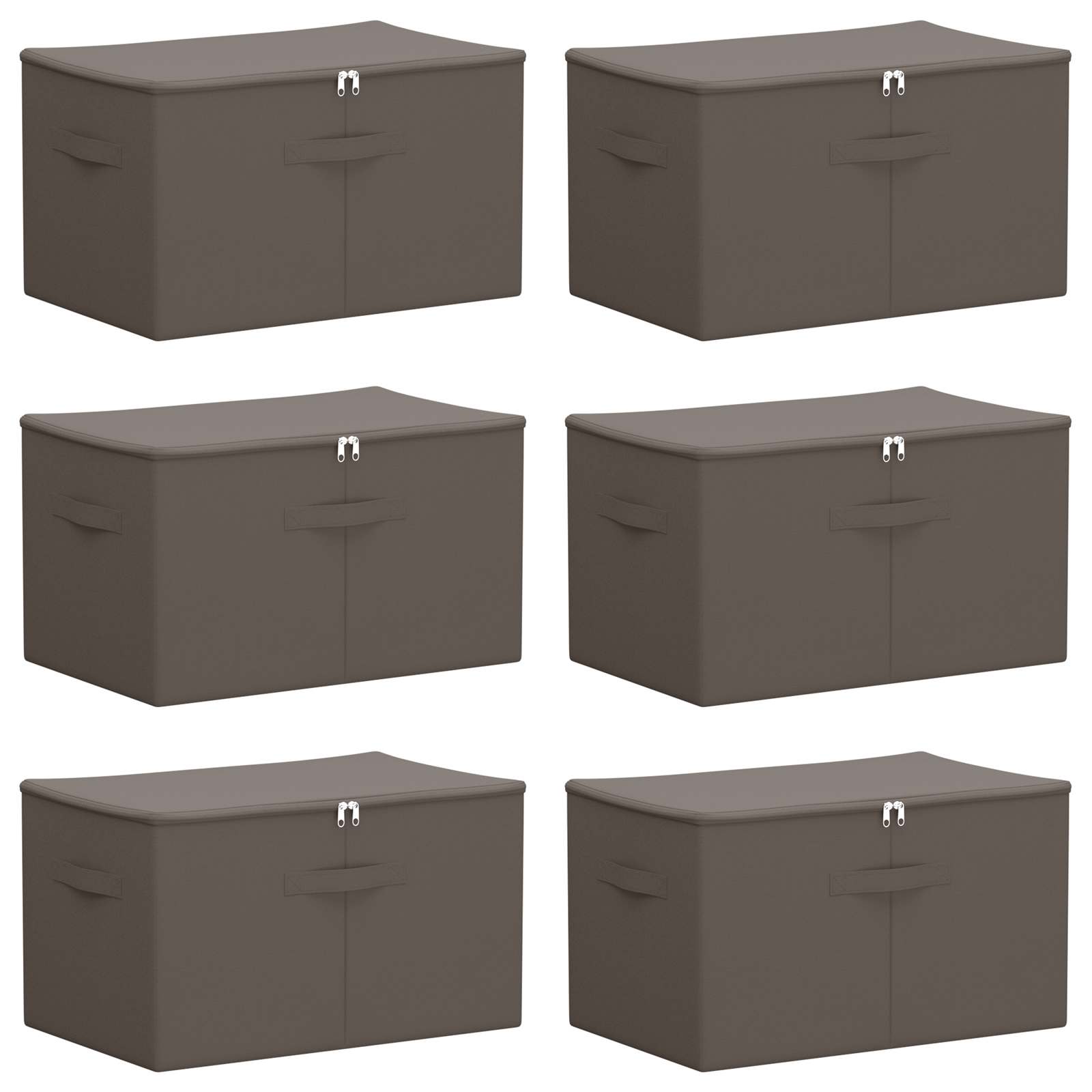 Scatola di Stoccaggio 6 pcs Antracite 55 x 35 x 32 cm