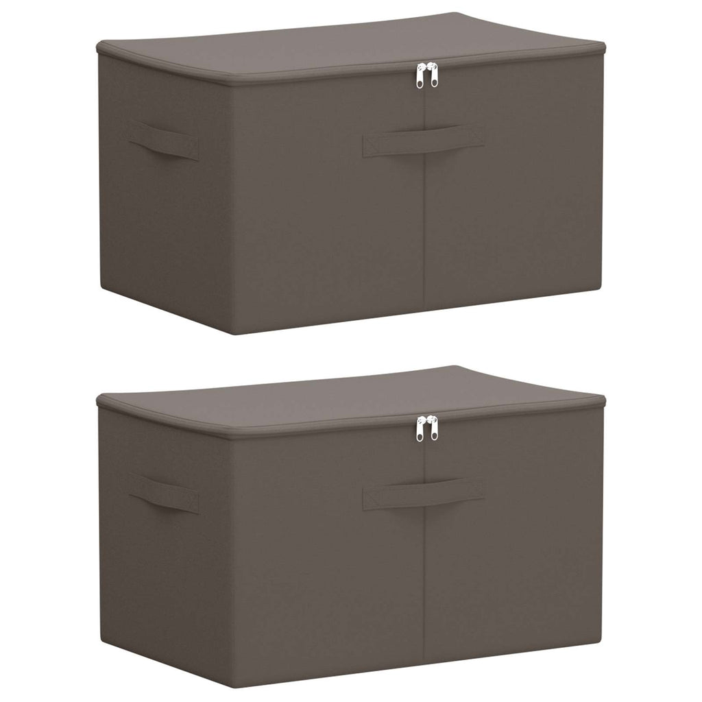Scatola di Stoccaggio 2 pcs Grigio 60 x 43 x 35 cm