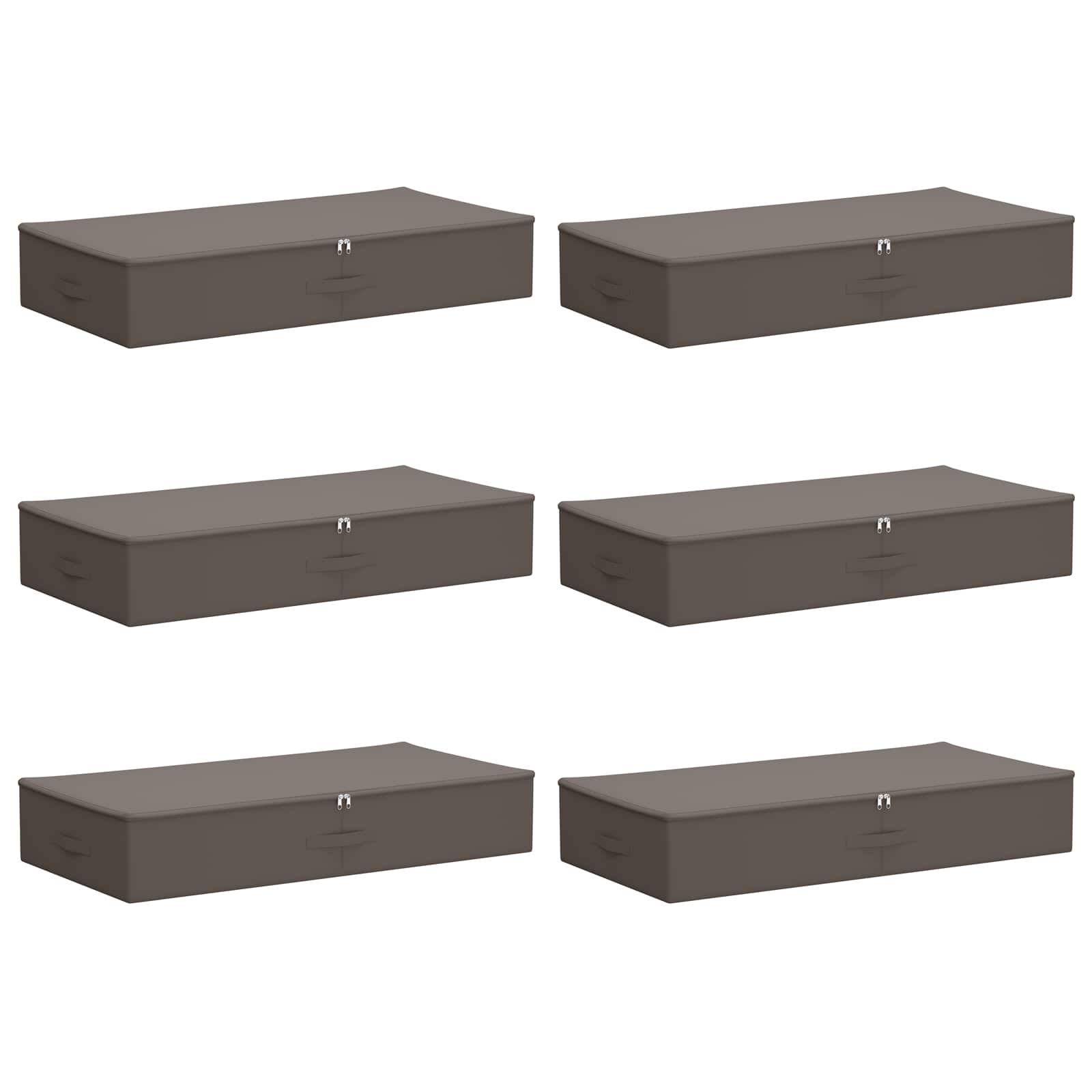 Scatola di Stoccaggio 6 pcs Grigio 90 x 48 x 15 cm