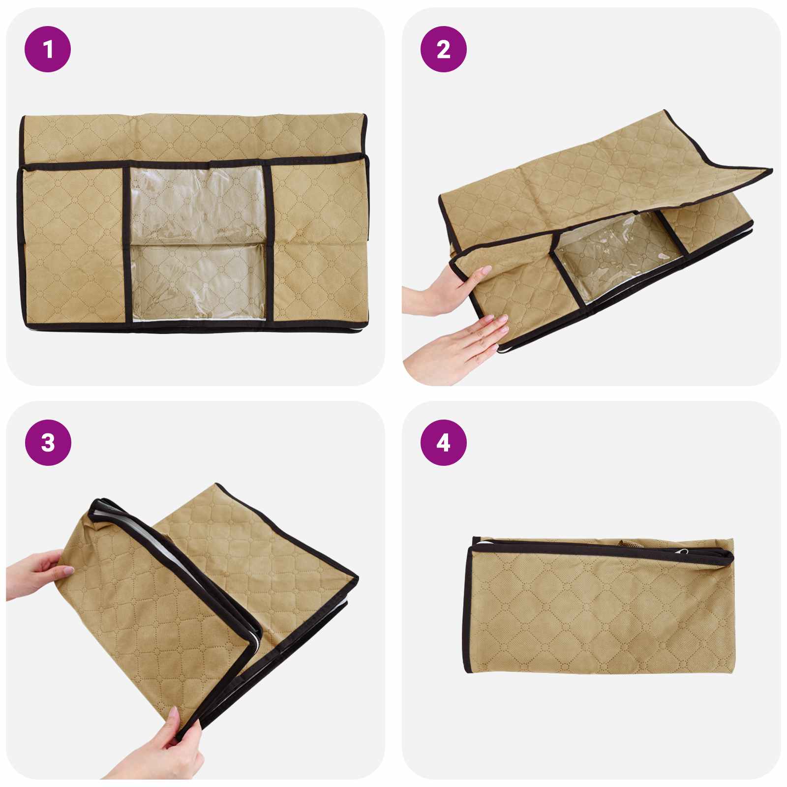 Scatola di stoccaggio con finestra laterale trasparente 2 pcs