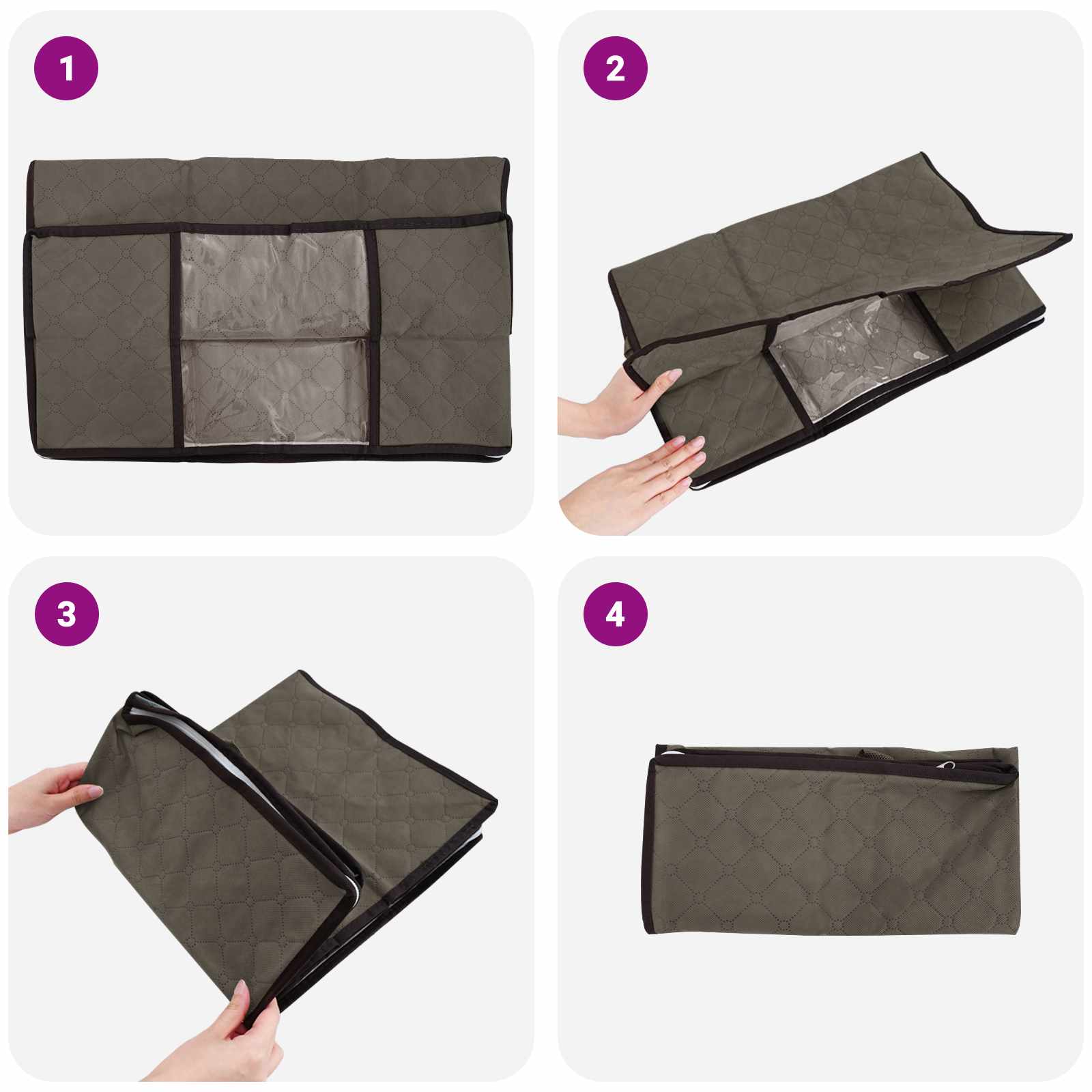 Scatola di stoccaggio con finestra laterale trasparente 2 pcs