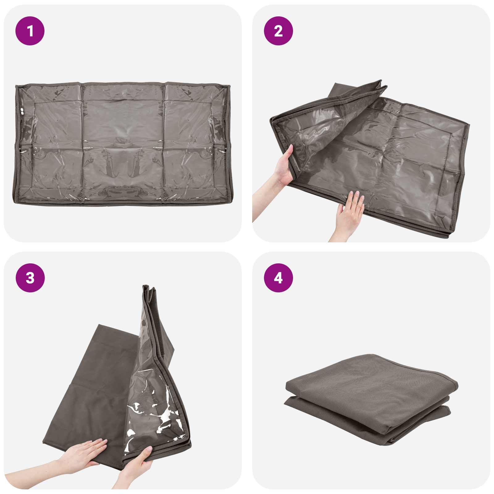 Scatola di stoccaggio con finestra trasparente in alto 6 pcs