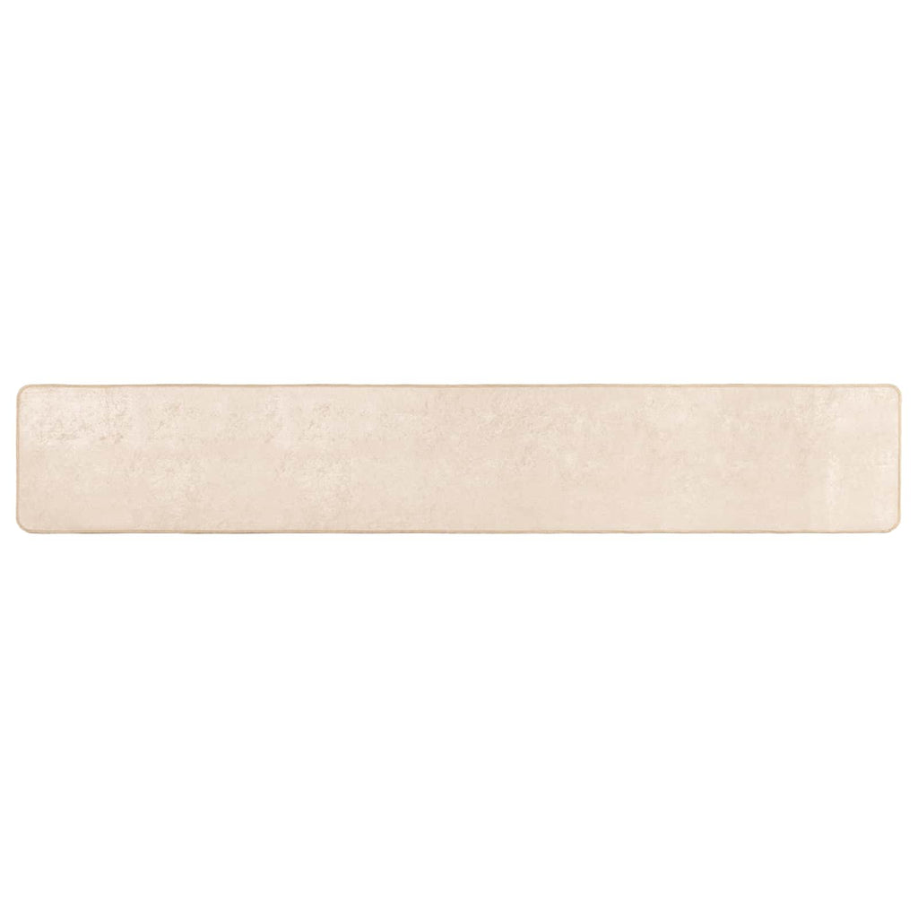 Runner Tappeto MARSA Crema 50 x 250 cm Poliestere e PVC