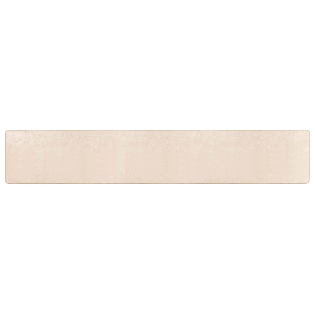 Runner Tappeto MARSA Crema 50 x 450 cm Poliestere e PVC