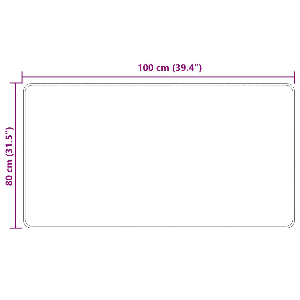 Runner Tappeto MARSA Crema 80 x 100 cm Poliestere e PVC