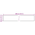 Runner Tappeto MARSA Crema 80 x 400 cm Poliestere e PVC