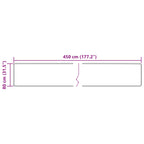 Runner Tappeto MARSA Crema 80 x 450 cm Poliestere e PVC