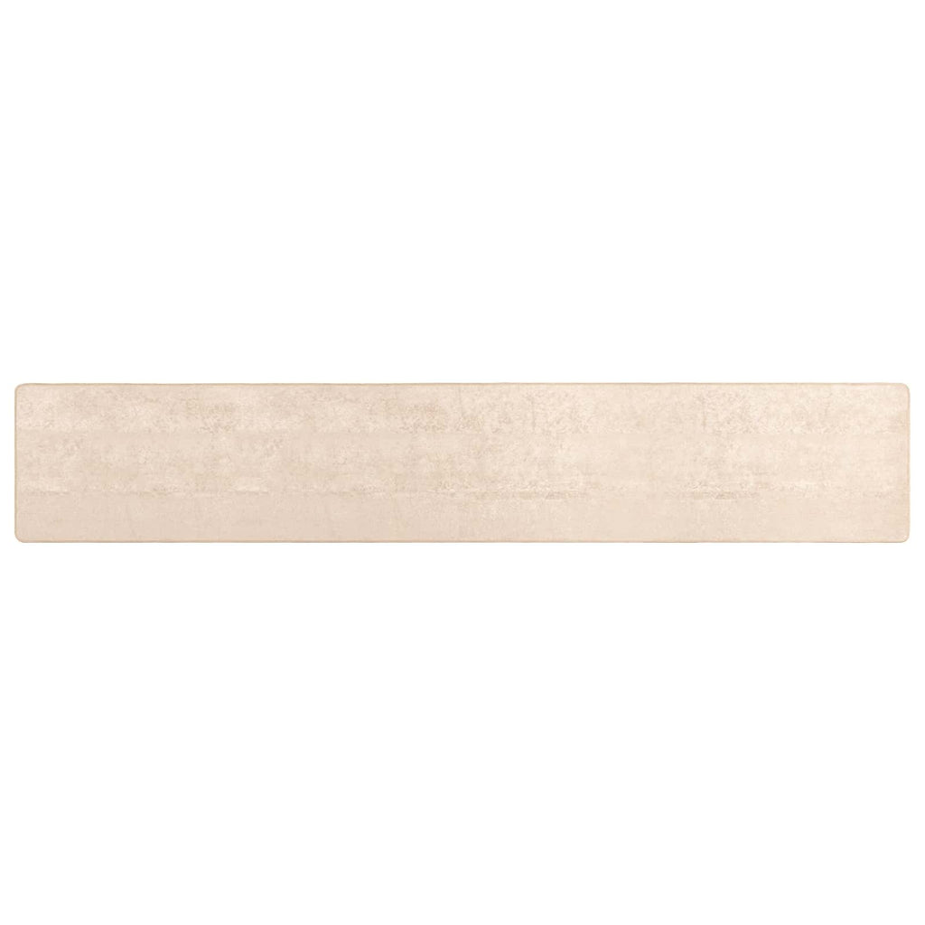 Runner Tappeto MARSA Crema 80 x 450 cm Poliestere e PVC