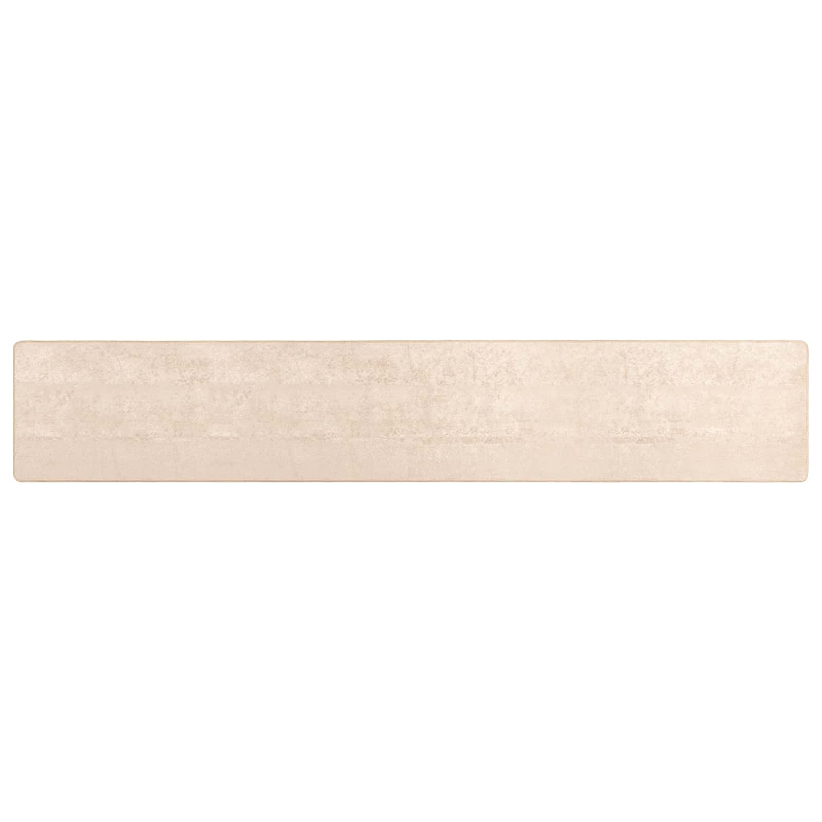 Runner Tappeto MARSA Crema 80 x 450 cm Poliestere e PVC