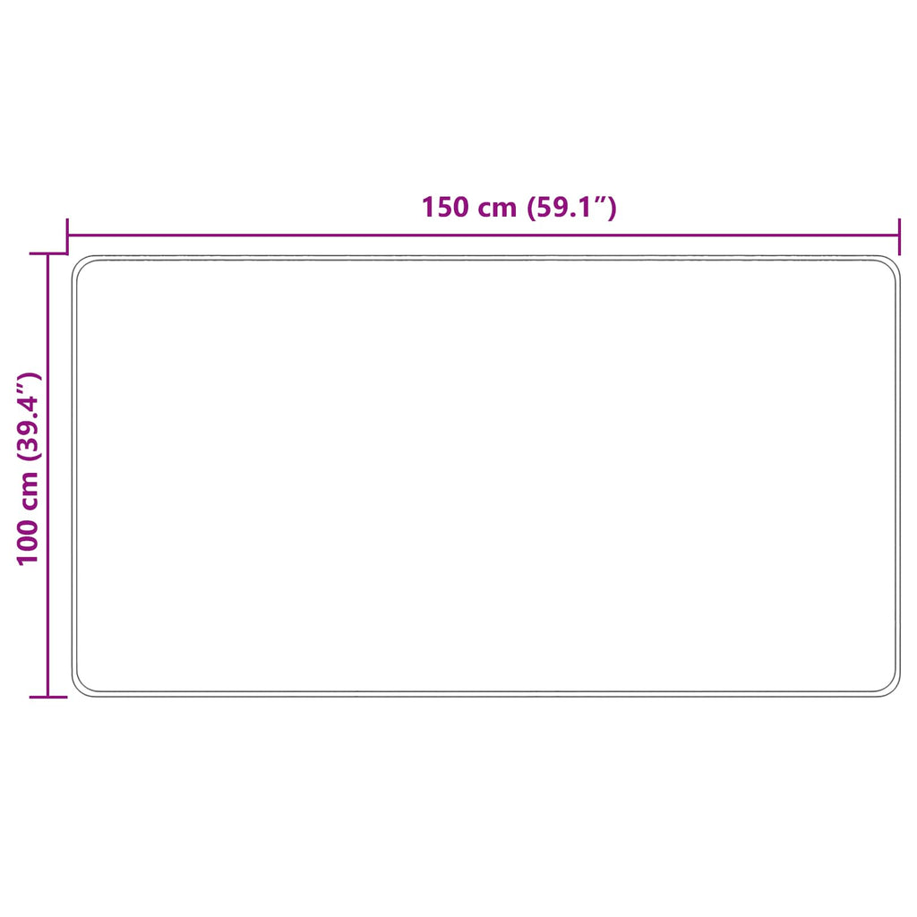 Runner Tappeto MARSA Crema 100 x 150 cm Poliestere e PVC