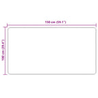 Runner Tappeto MARSA Crema 100 x 150 cm Poliestere e PVC