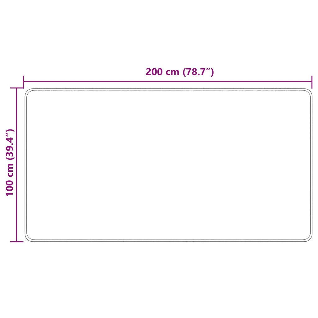 Runner Tappeto MARSA Crema 100 x 200 cm Poliestere e PVC