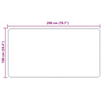 Runner Tappeto MARSA Crema 100 x 200 cm Poliestere e PVC