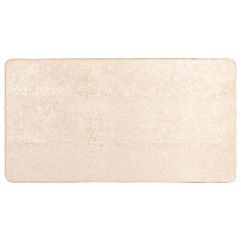 Runner Tappeto MARSA Crema 100 x 200 cm Poliestere e PVC